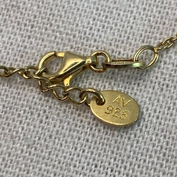 Gold Over Sterling Silver Beaded Tin-Cup 34-36" Adjustable Length Cable Chain - Picture 2 of 9